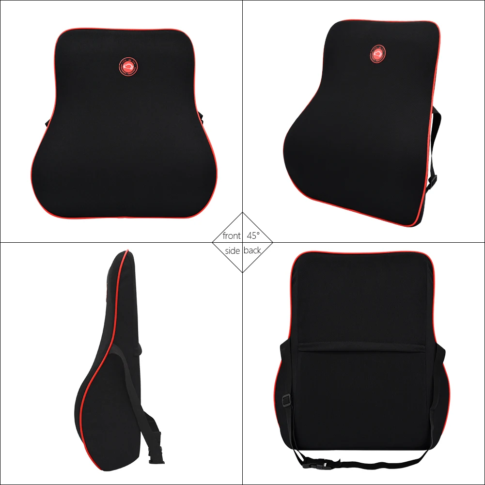 Almohada de espuma viscoelástica para asiento de coche, cojín protector para el cuello, Soporte Lumbar para la espalda,