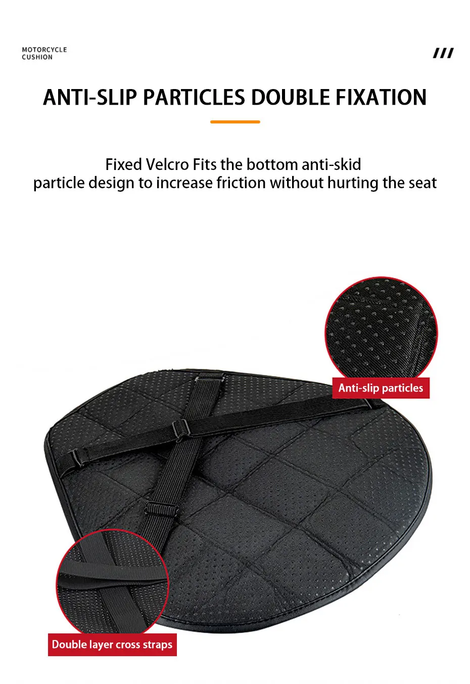 SEAMETAL-funda de asiento de motocicleta, cojín de espuma EVA negro, suave y cómodo, Universal, para bicicleta eléctrica