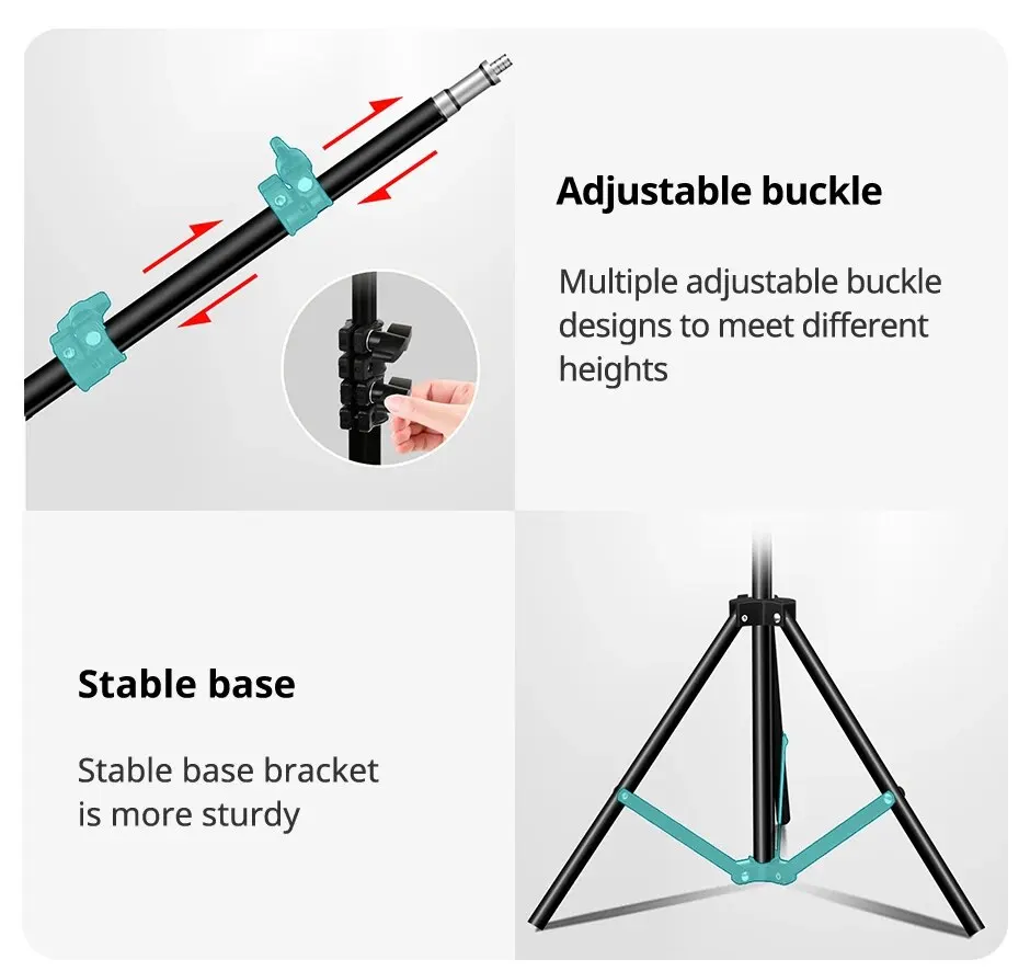 Trípode ajustable para tablet o pantalla de 4 - 14 pulgadas