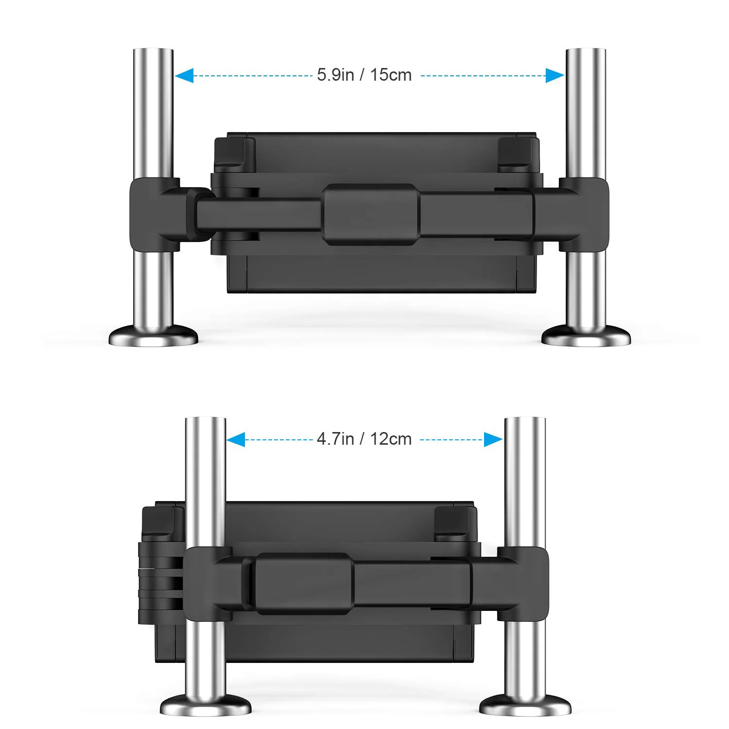 Soporte Universal para reposacabezas de asiento trasero 4 a 11 pulgadas, rotación de 360 grados,