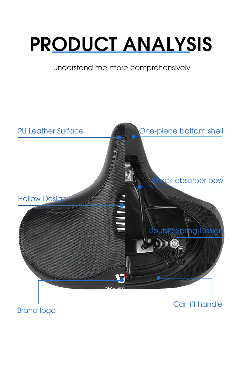 Silla de bicicleta ergonómica