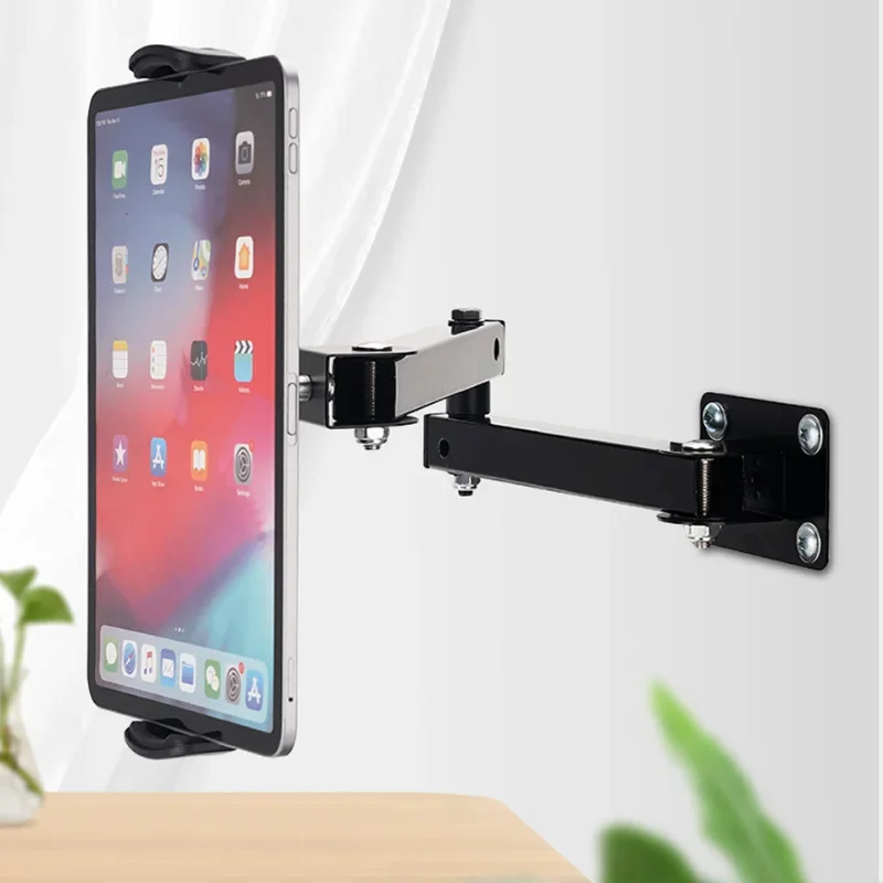 Soporte de pared para tableta, brazo largo, estirable, ajustable, de Metal, para iPhone de 4 a 13 pulgadas, 1 unidad