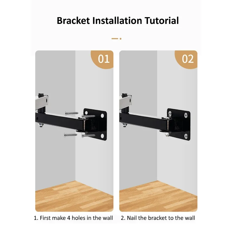 Soporte de pared para tableta, brazo largo, estirable, ajustable, de Metal, para iPhone de 4 a 13 pulgadas, 1 unidad